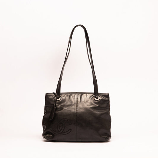 Chanel Black Leather Tote Bag