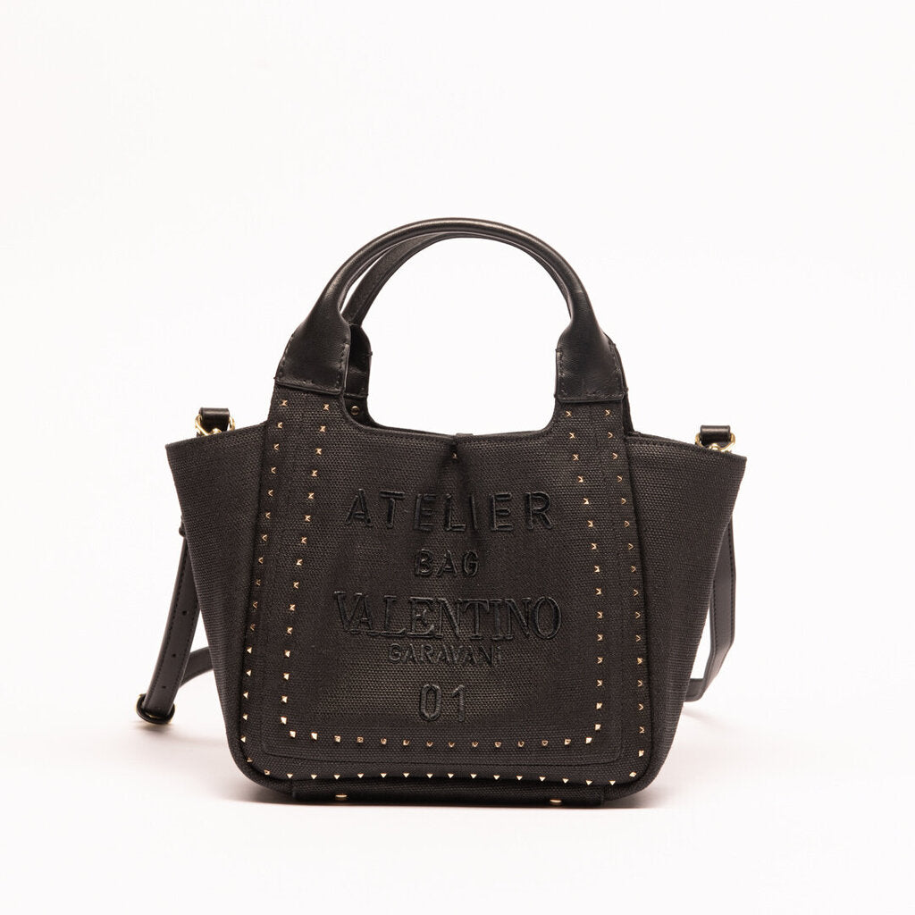 Valentino Garavani Atelier Black 01 Canvas Tote Bag