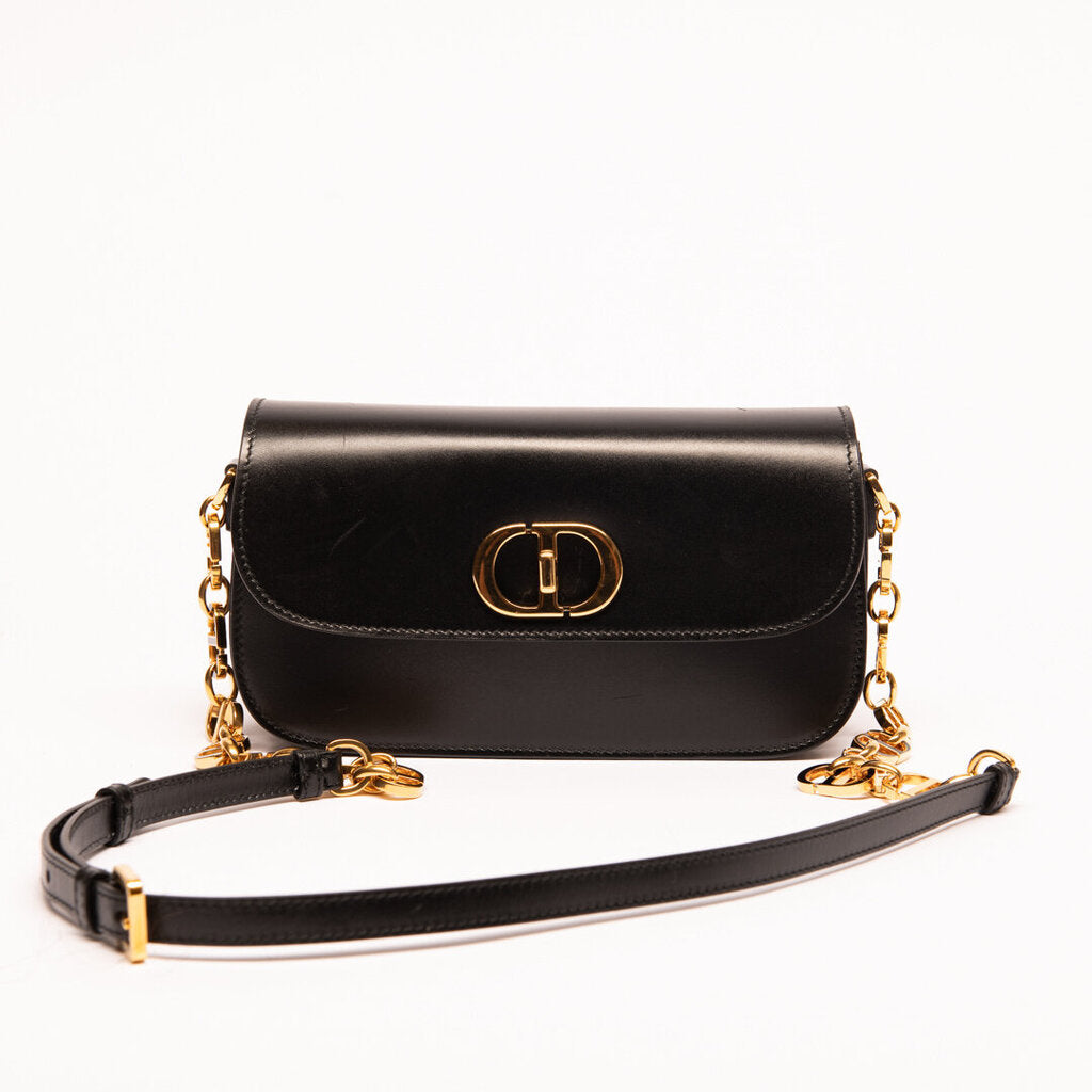 Christian Dior Black Leather Montaigne Avenue Bag