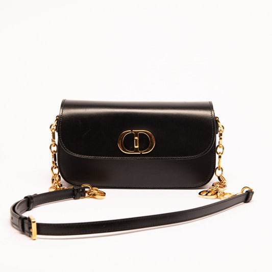 Christian Dior Black Leather Montaigne Avenue Bag
