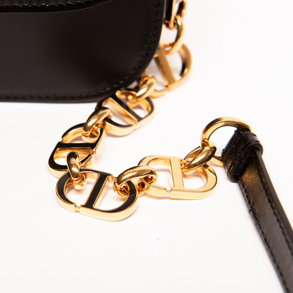 Christian Dior Black Leather Montaigne Avenue Bag