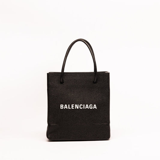 Balenciaga Black Logo Shopping Tote