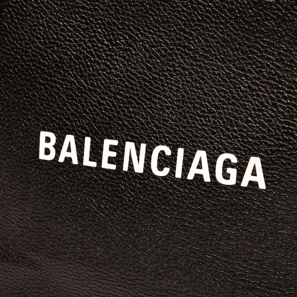 Balenciaga Black Logo Shopping Tote
