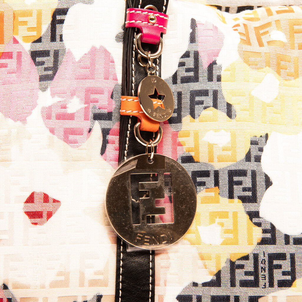 Fendi Zucchino Floral Charm Tote