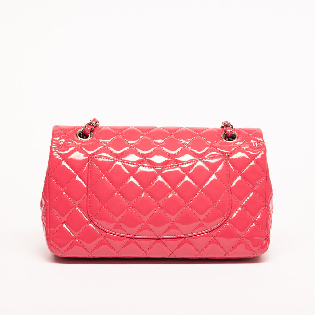 Chanel Pink Patent Double Flap