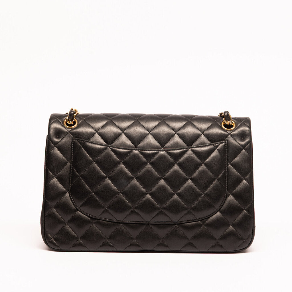 Chanel Black Lambskin Jumbo Double Flap (2017)