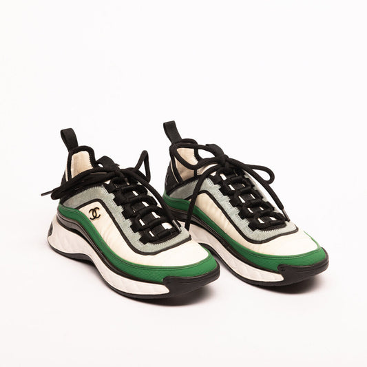 Chanel Green & Blue Sneakers