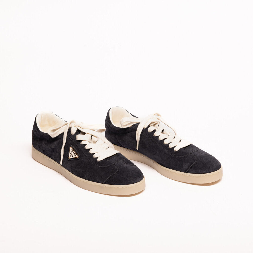Prada Blue Suede Sneaker