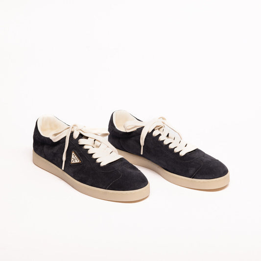 Prada Blue Suede Sneaker