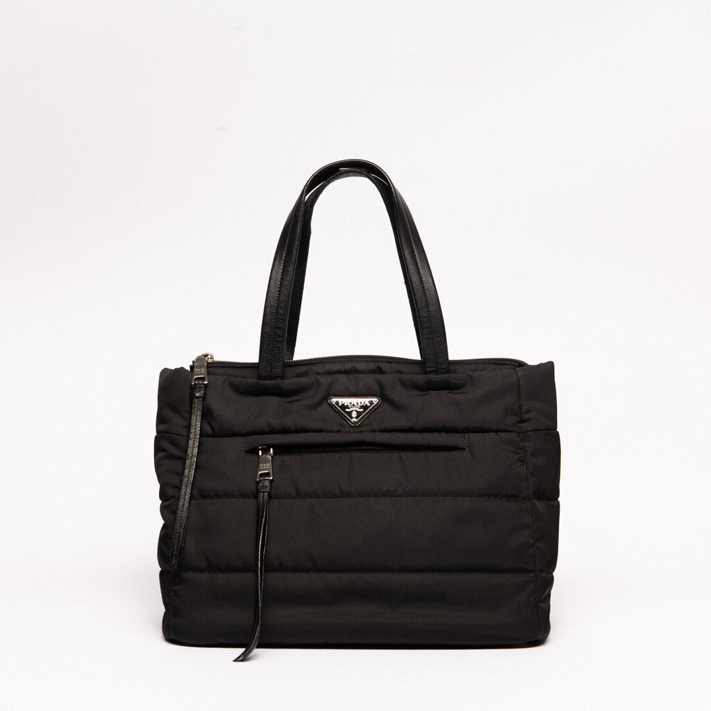 Prada Black Nylon Tessuto Tote Bag