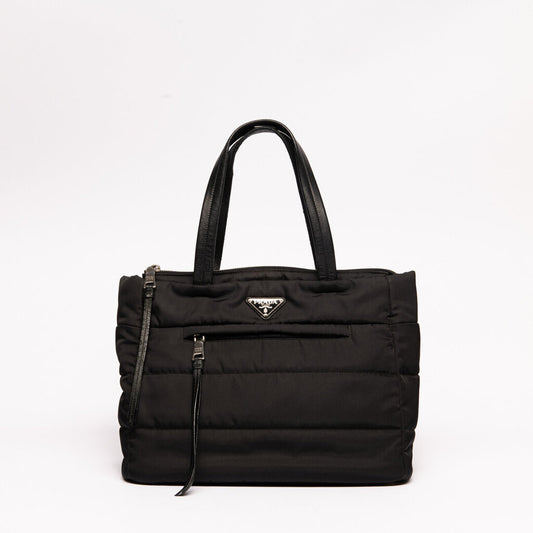 Prada Black Nylon Tessuto Tote Bag