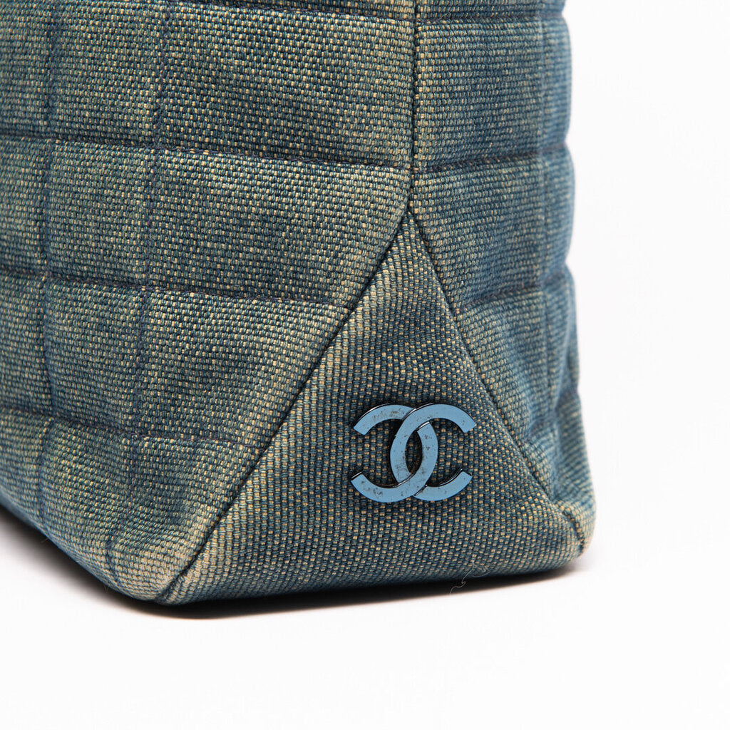 Chanel Washed Denim Chocolate Bar Tote