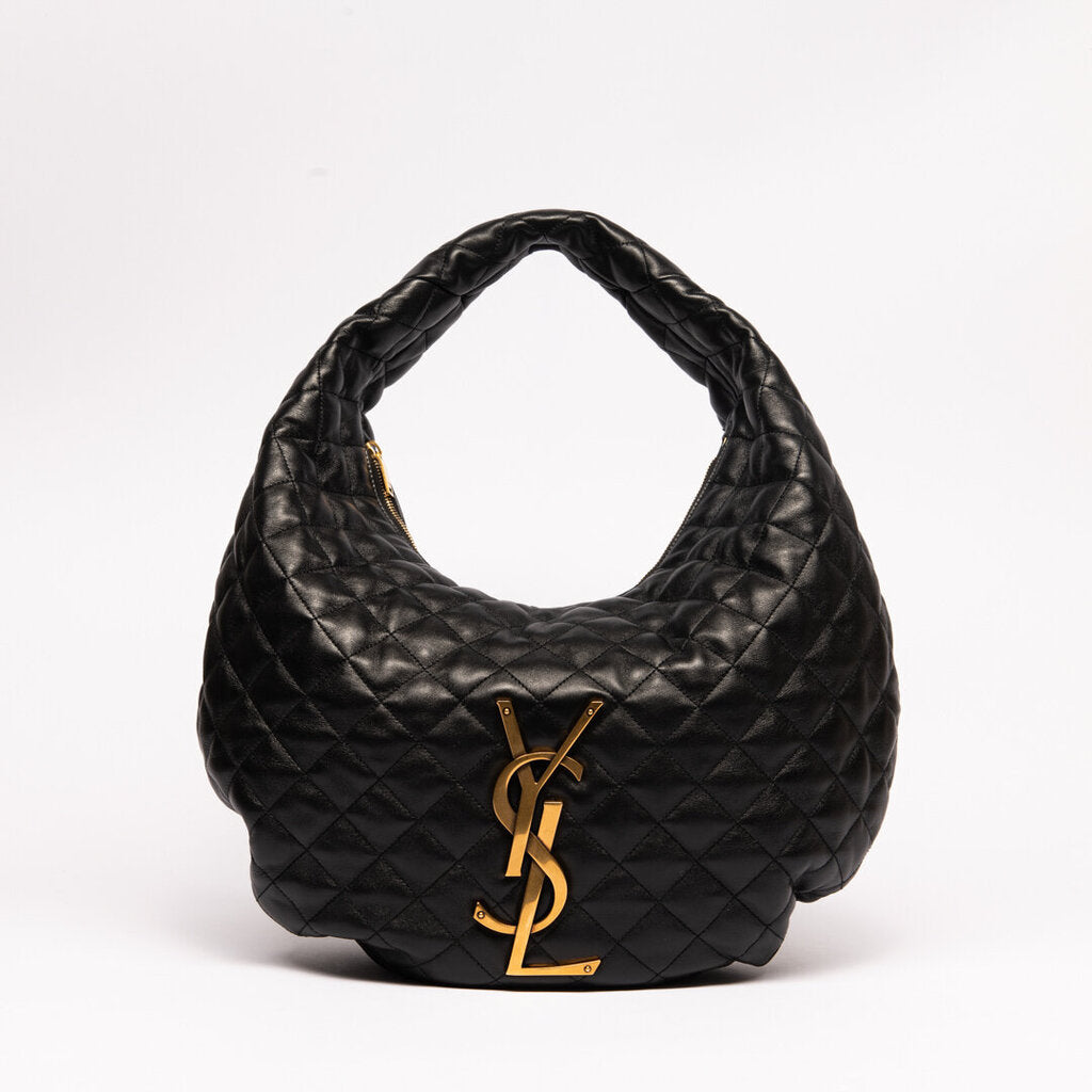YSL Black Quilted Nappa Icare Hobo