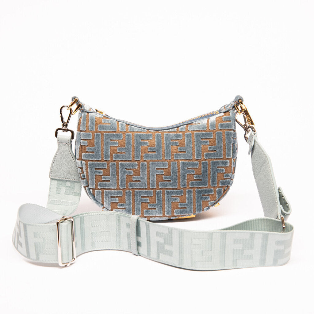 Fendi Blue Jacquard Fendigraphy Mini Bag