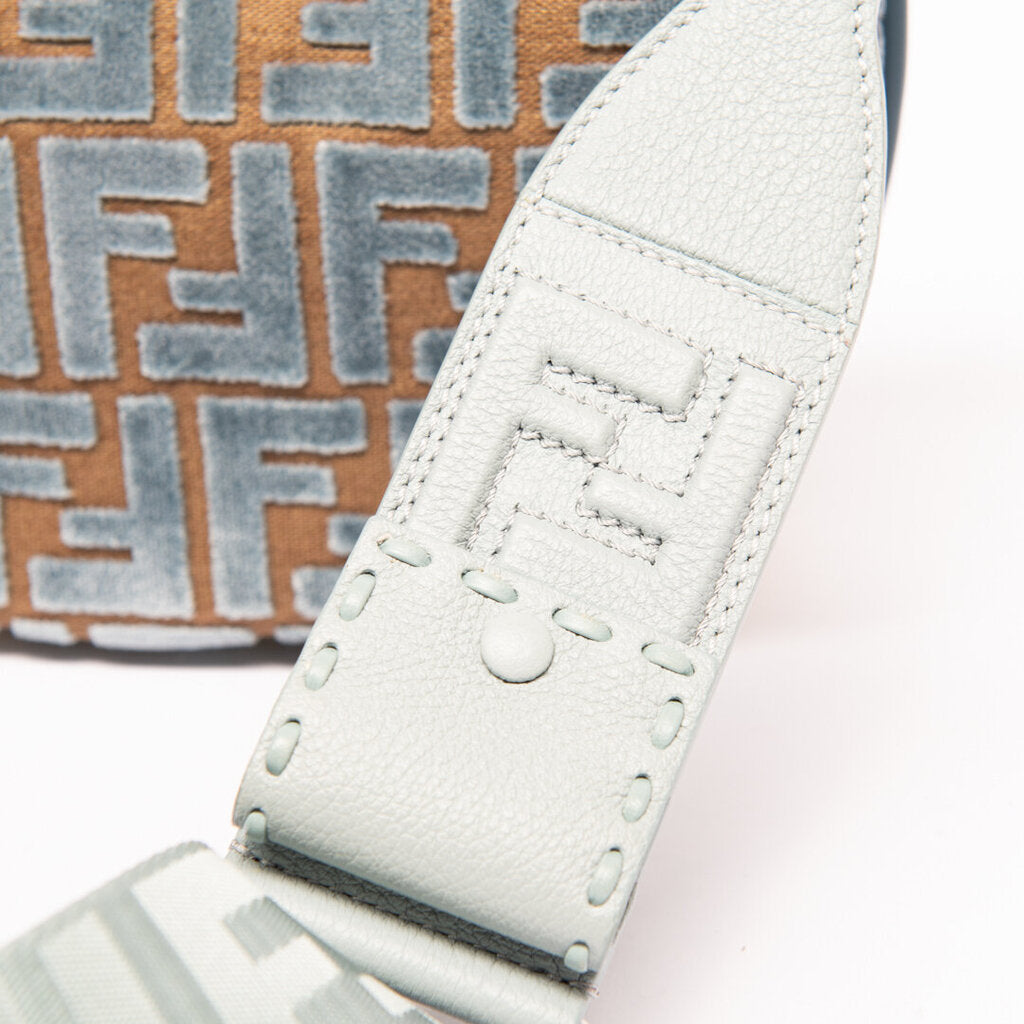 Fendi Blue Jacquard Fendigraphy Mini Bag