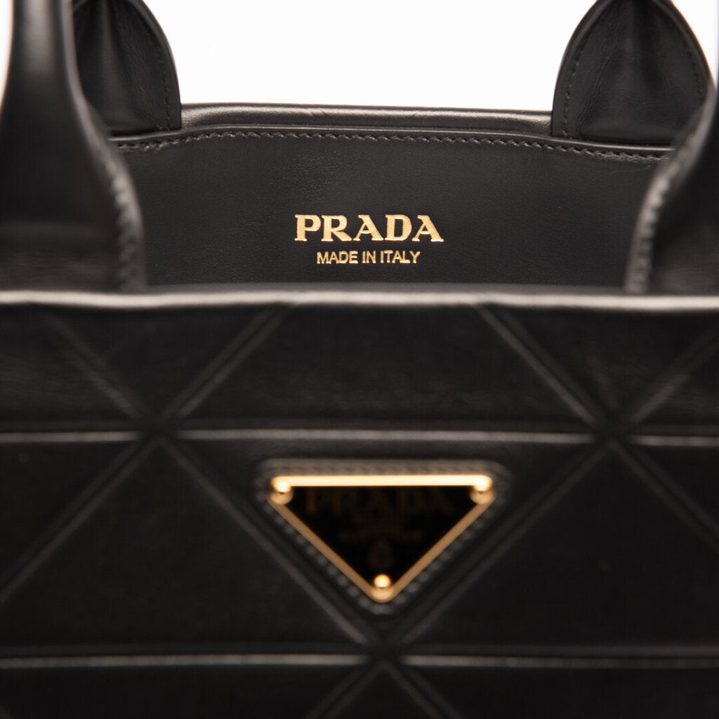 Prada Black Symbole Leather Tote