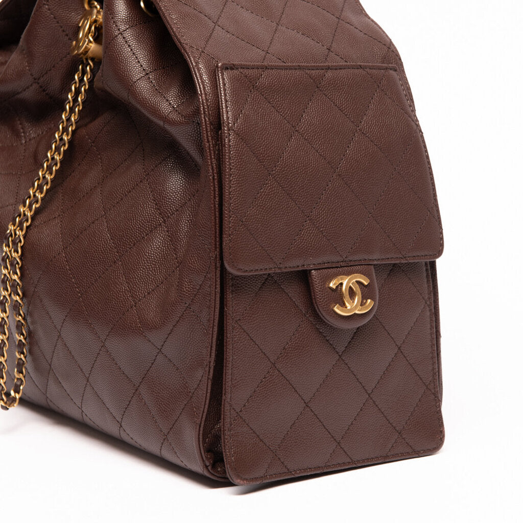 Chanel Brown Caviar 25 Hobo