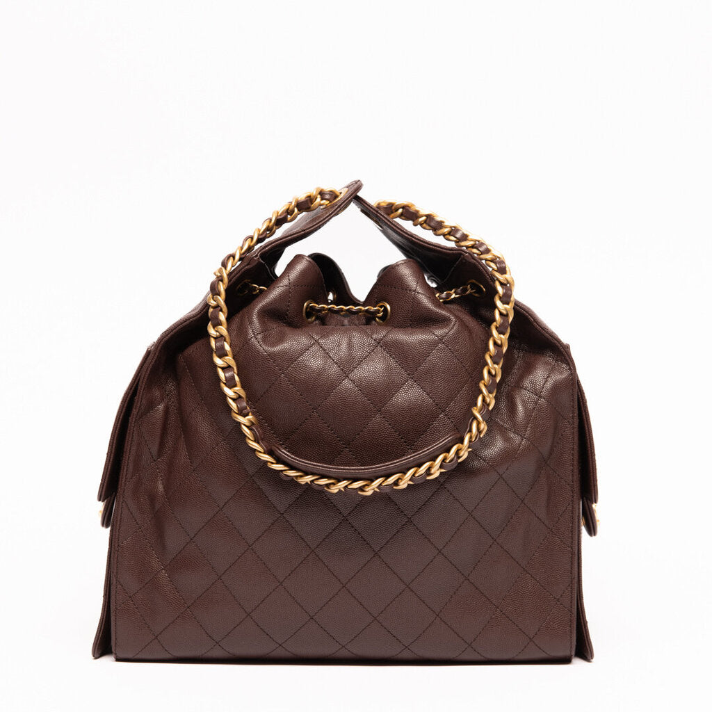 Chanel Brown Caviar 25 Hobo