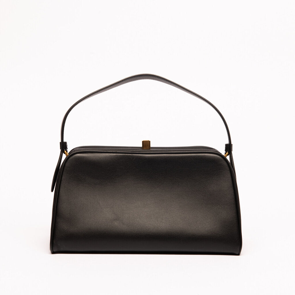 Khaite Black Leather Cate Bag