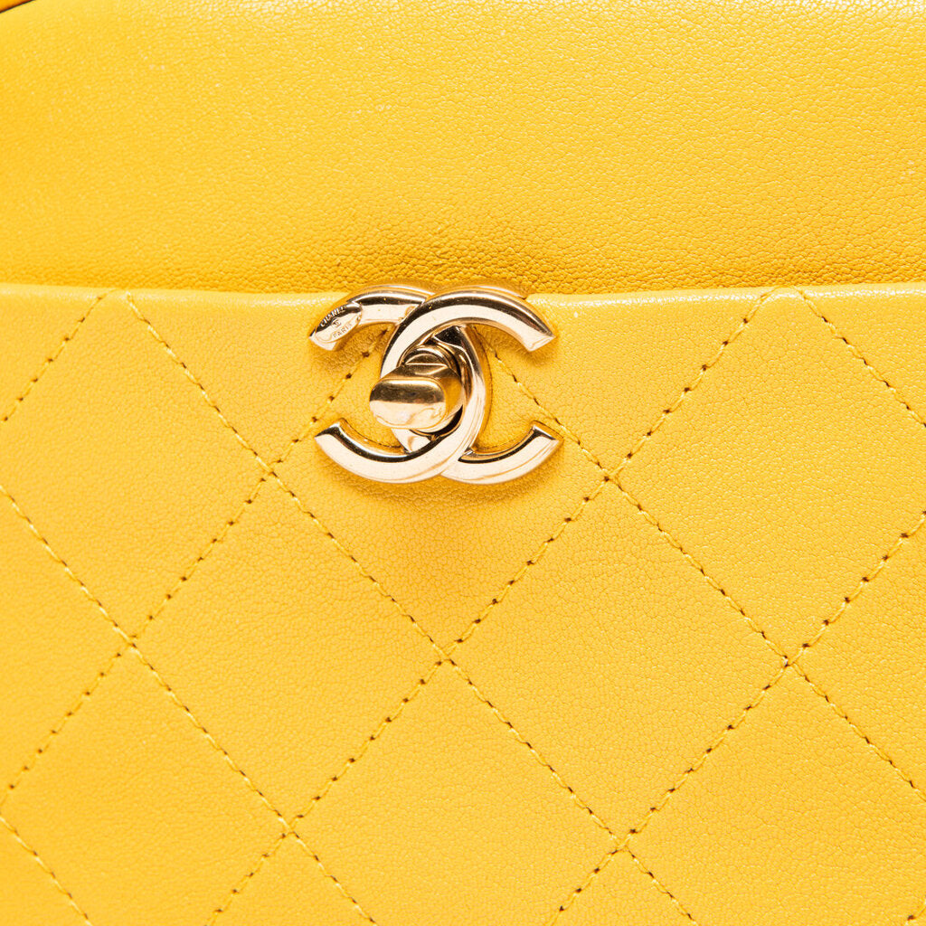 Chanel Yellow Turnlock Camera