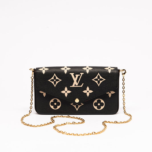 Louis Vuitton Bicolor Black & White Felicie Pochette