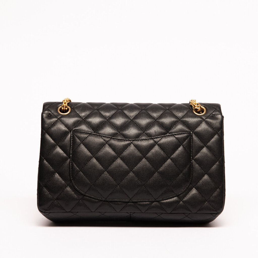 Chanel Black Caviar Leather 2.55 226 Reissue Double Flap (2017)