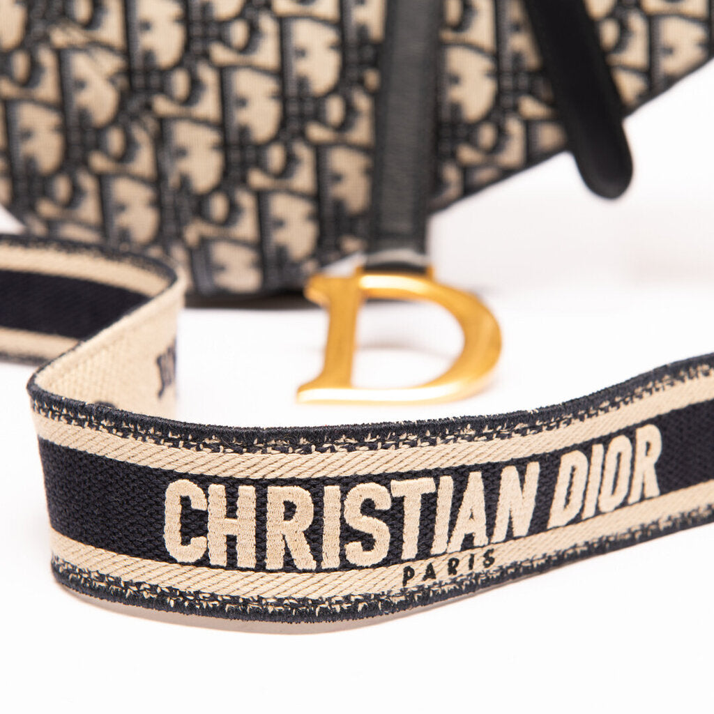 Christian Dior Oblique Medium Saddle With 2 Straps