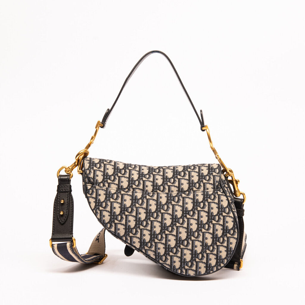 Christian Dior Oblique Medium Saddle With 2 Straps