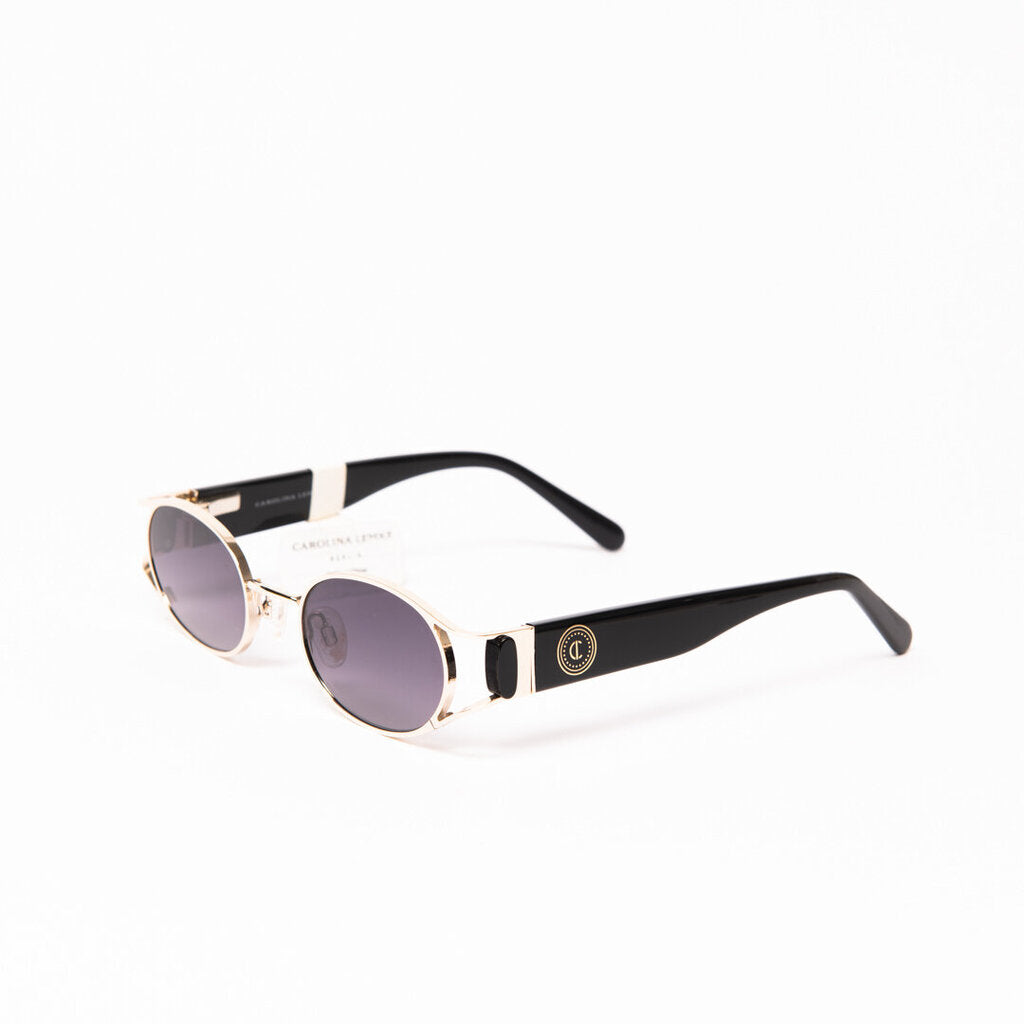 Carolina Lemke Gold Oval Sunglasses