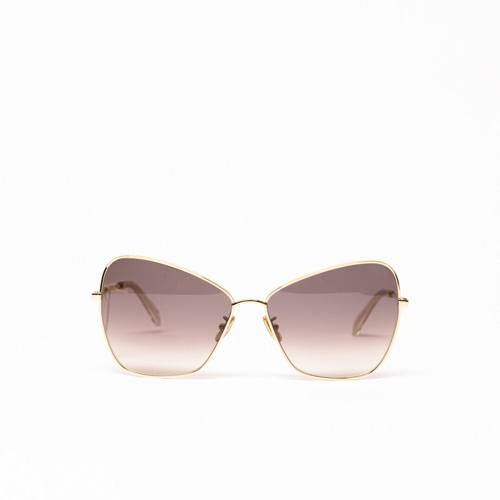 Celine Oversized Gold Metal Sunglasses