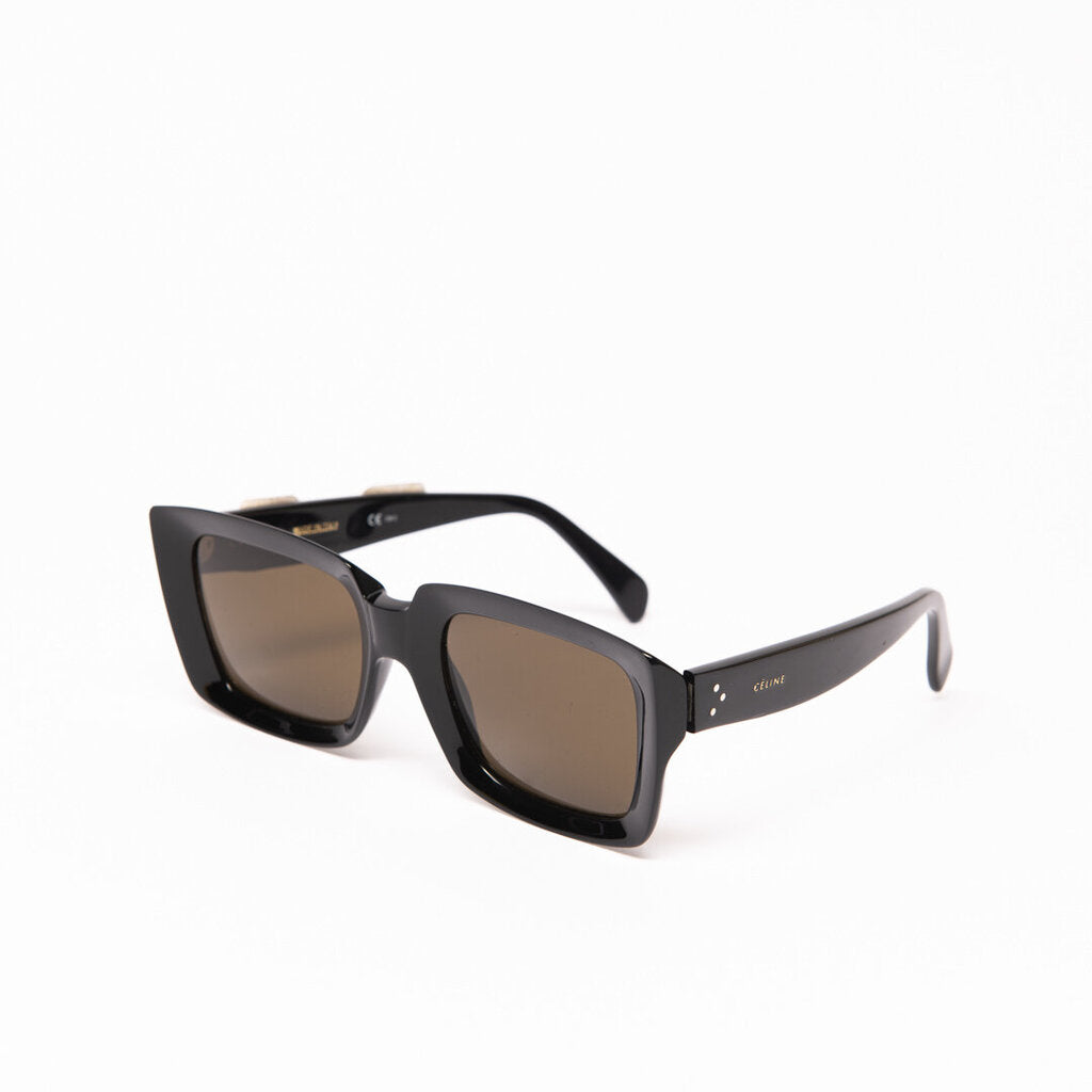 Celine Black Rectangle Frame Sunglasses