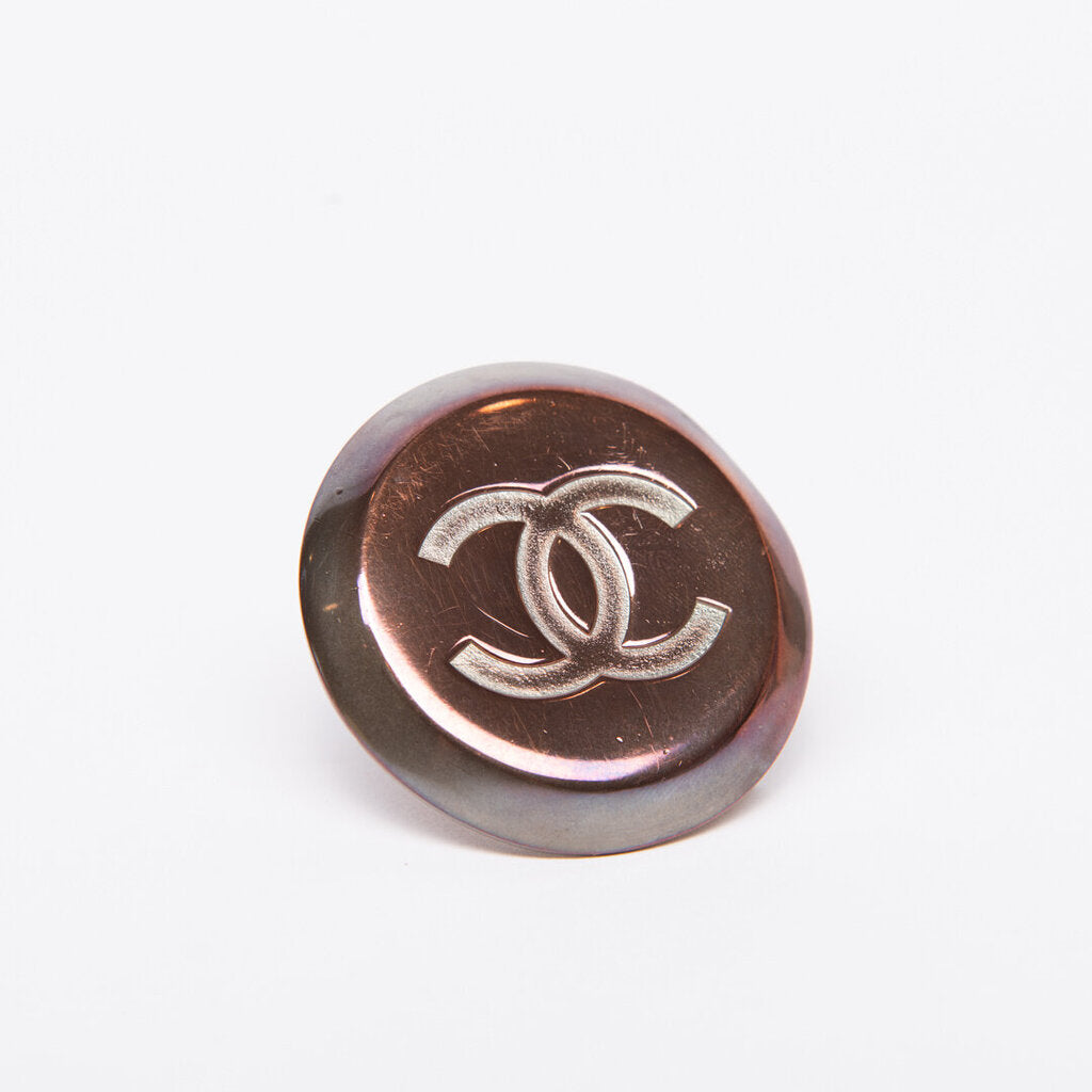 Chanel 99P Copper-Tone CC Scarf Ring