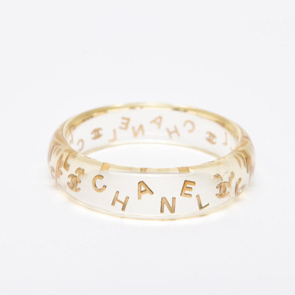 Chanel Rare Acrylic Yellow & Gold Bracelet (1997)