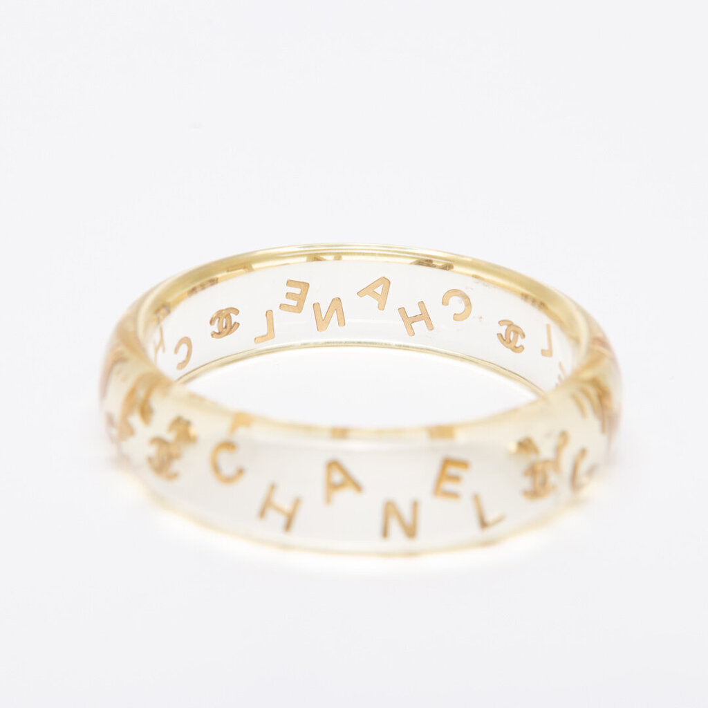 Chanel Rare Acrylic Yellow & Gold Bracelet (1997)