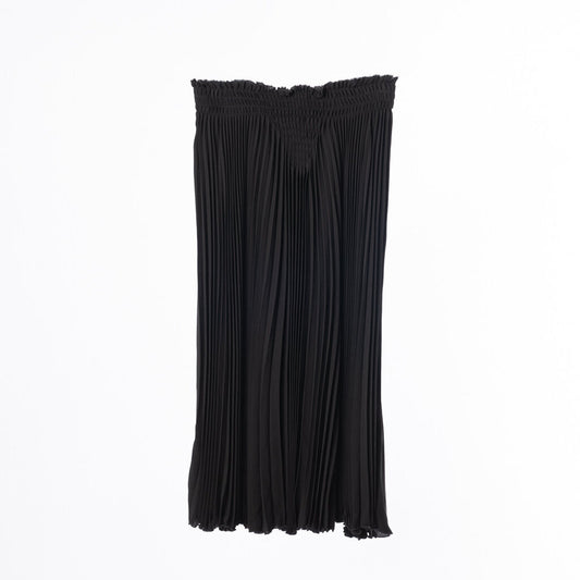 Valentino Black Silk Pleated Skirt