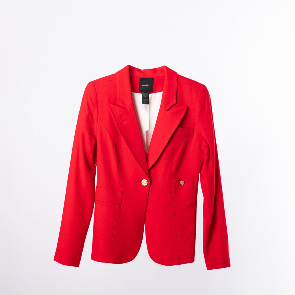 Red Wool Blazer