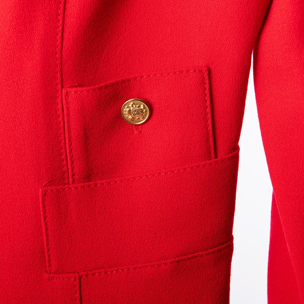 Red Wool Blazer