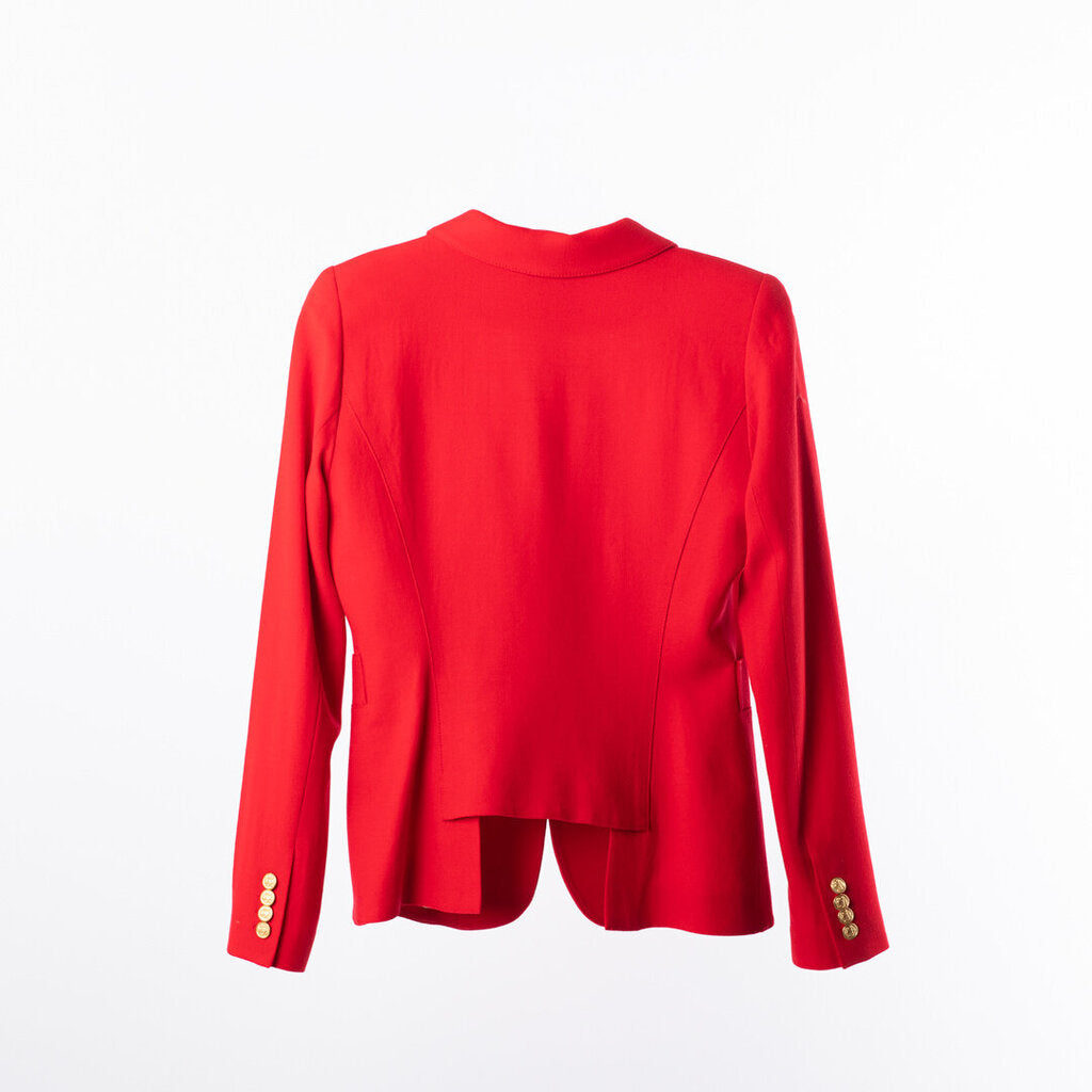 Red Wool Blazer