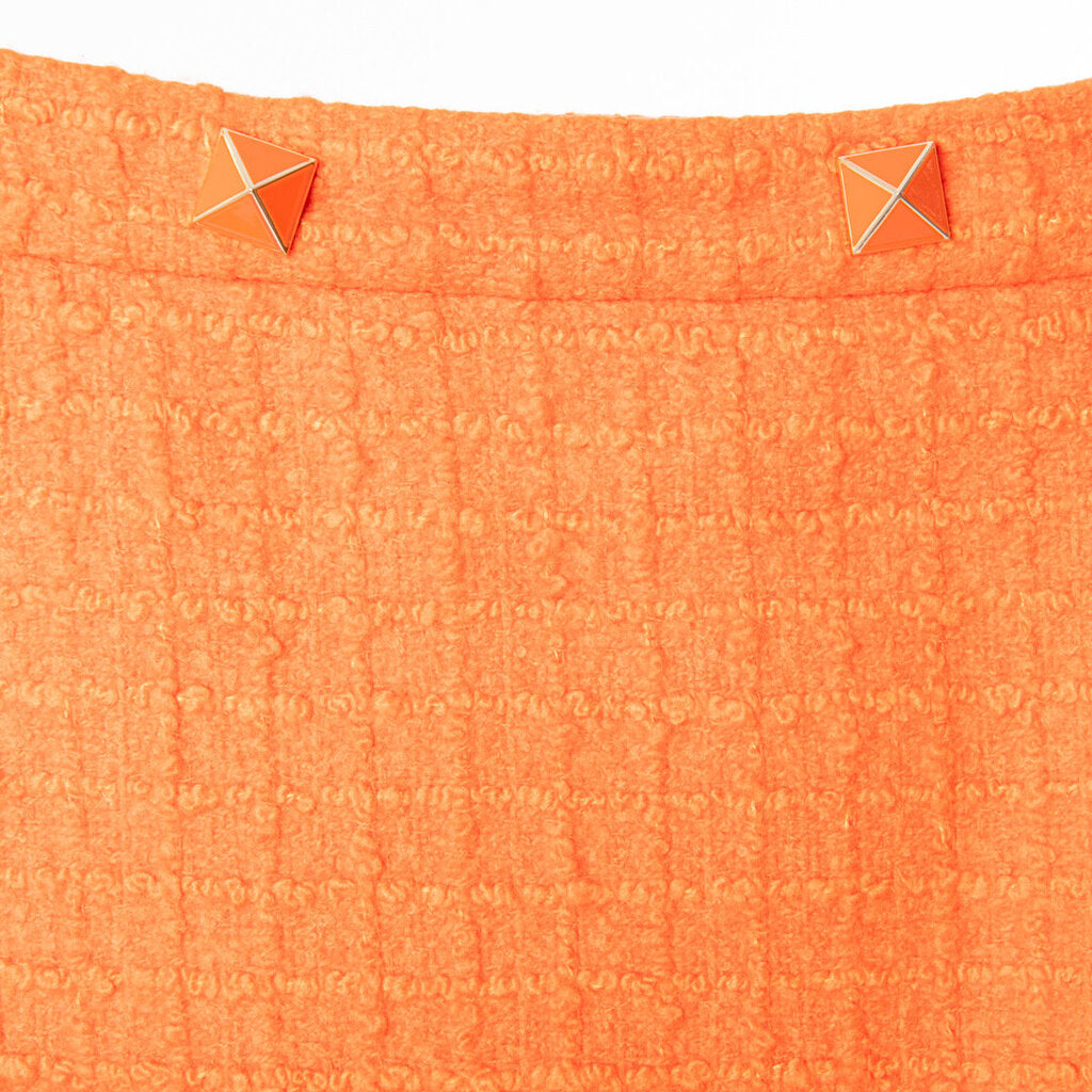 Valentino Orange Tweed Mini Skirt