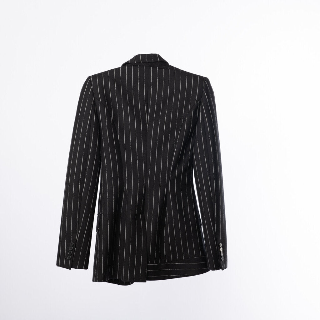 Alexander McQueen Wool Chalk Pin Stripe Blazer & Pant Set (2023)