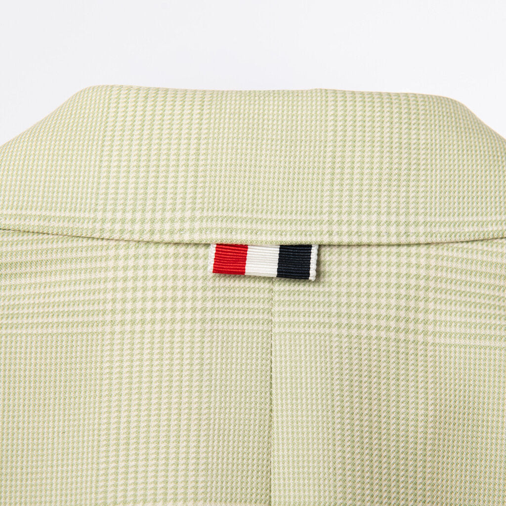 Thom Browne Pale Green Check Wool Blazer