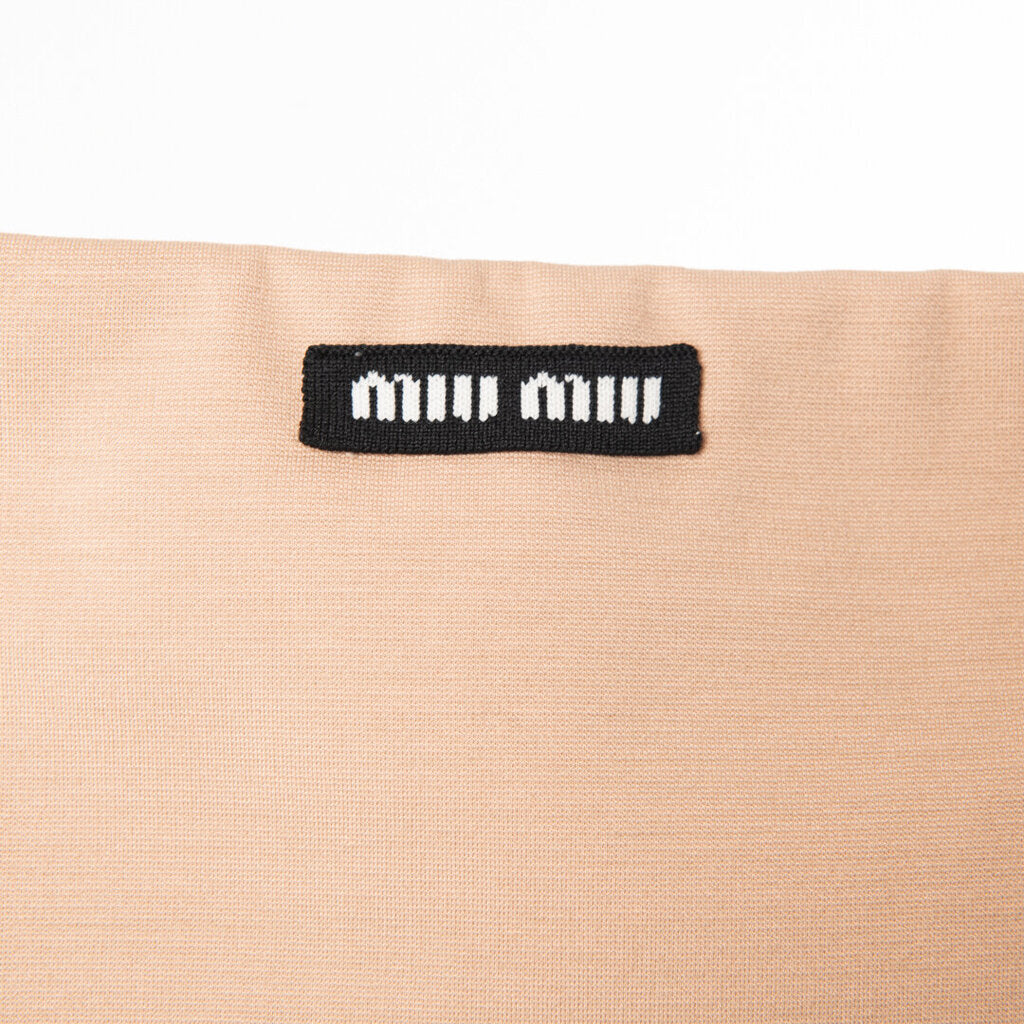 Miu Miu Beige Cotton Micro Mini Skirt (2022)