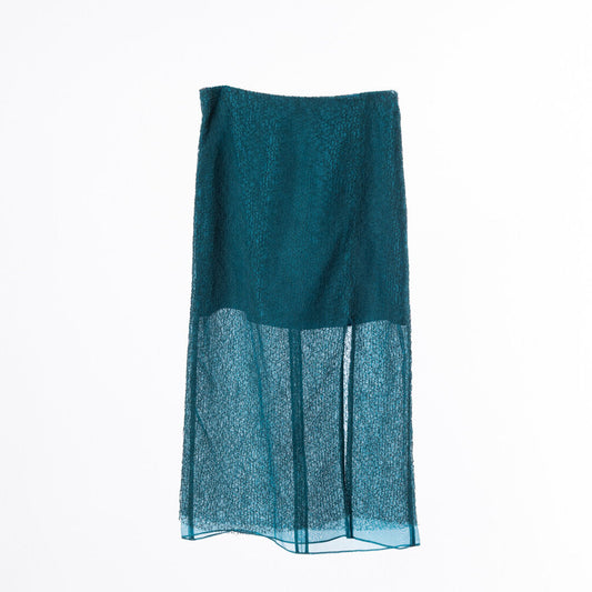 Jason Wu Collection Teal Lace Midi Skirt
