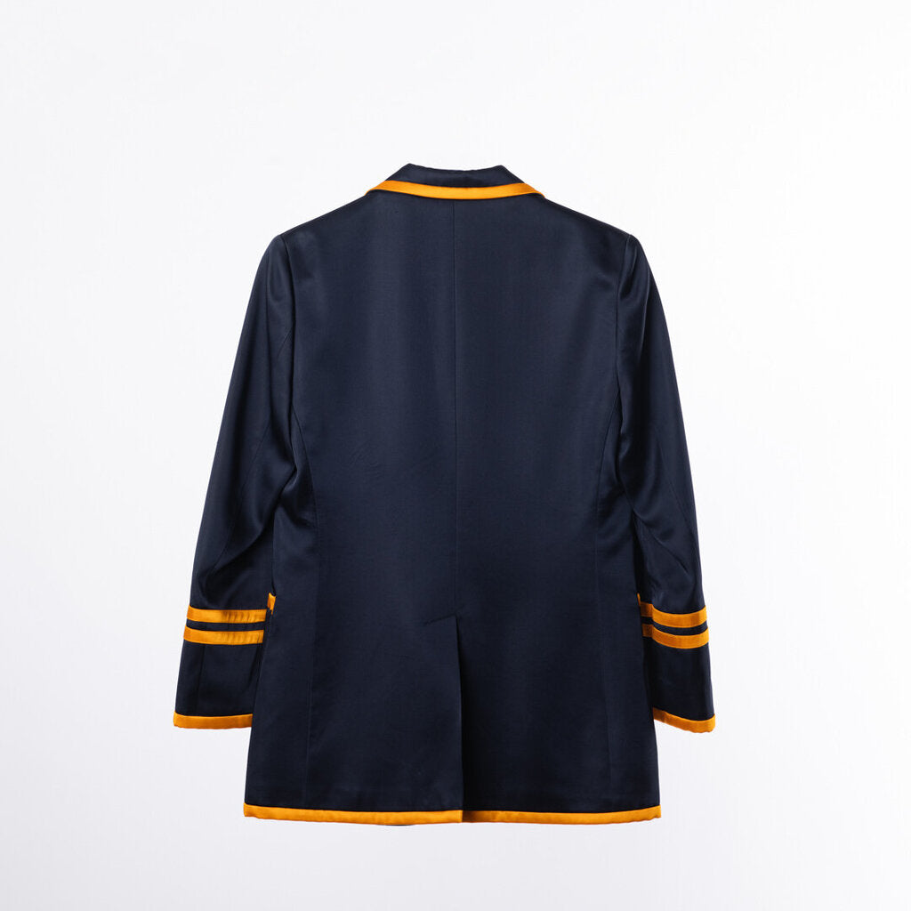 Gucci Navy & Yellow Acetate Patch Blazer