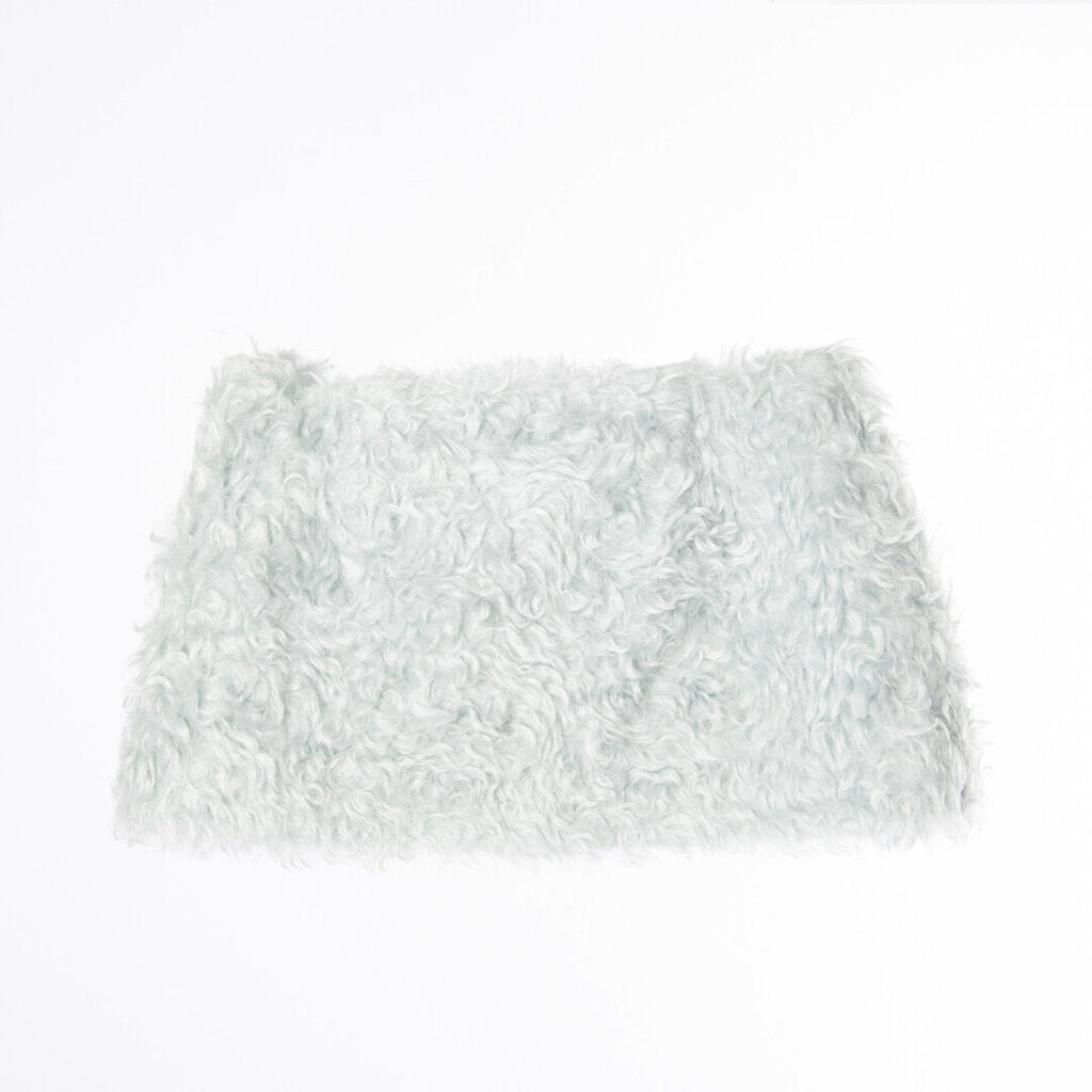 Sandy Liang Blue Mohair & Cotton Mini Skirt