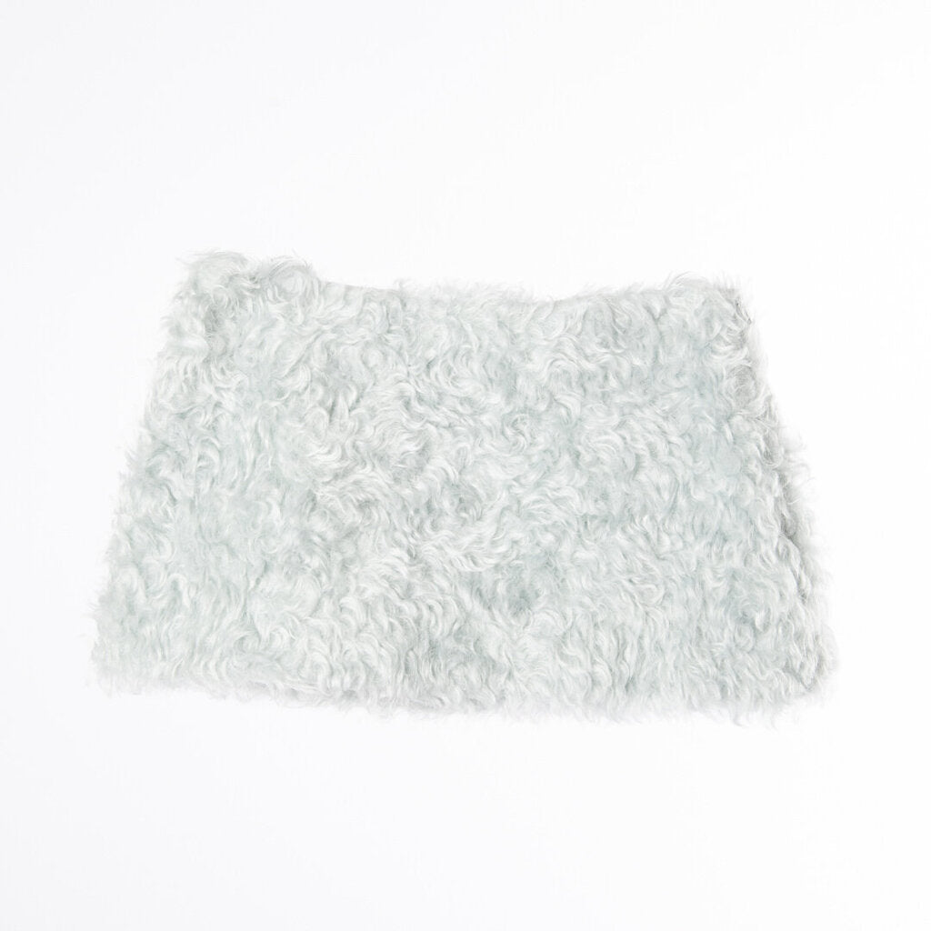 Sandy Liang Blue Mohair & Cotton Mini Skirt