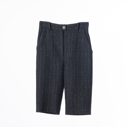 Chanel Navy Poly Tweed Short