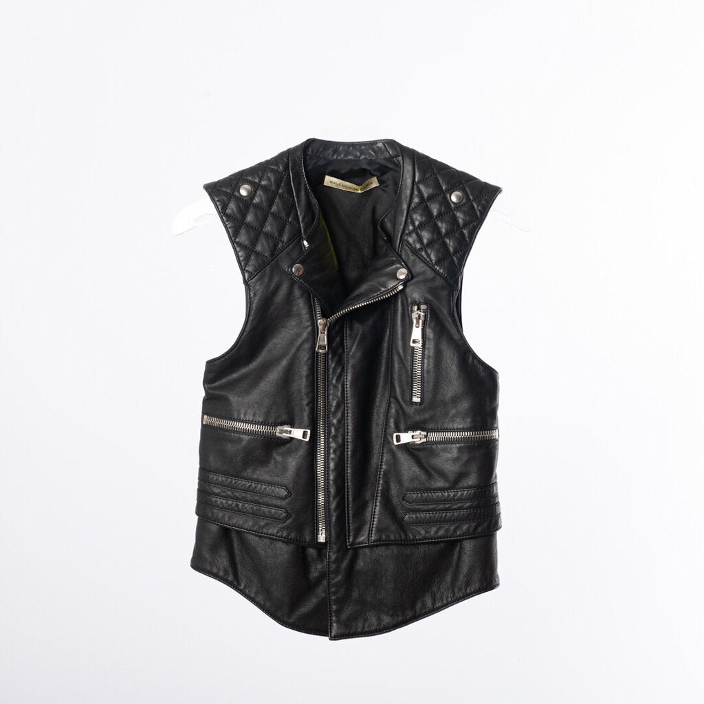 Balenciaga Leather Silver Hardware Biker Vest (2010)