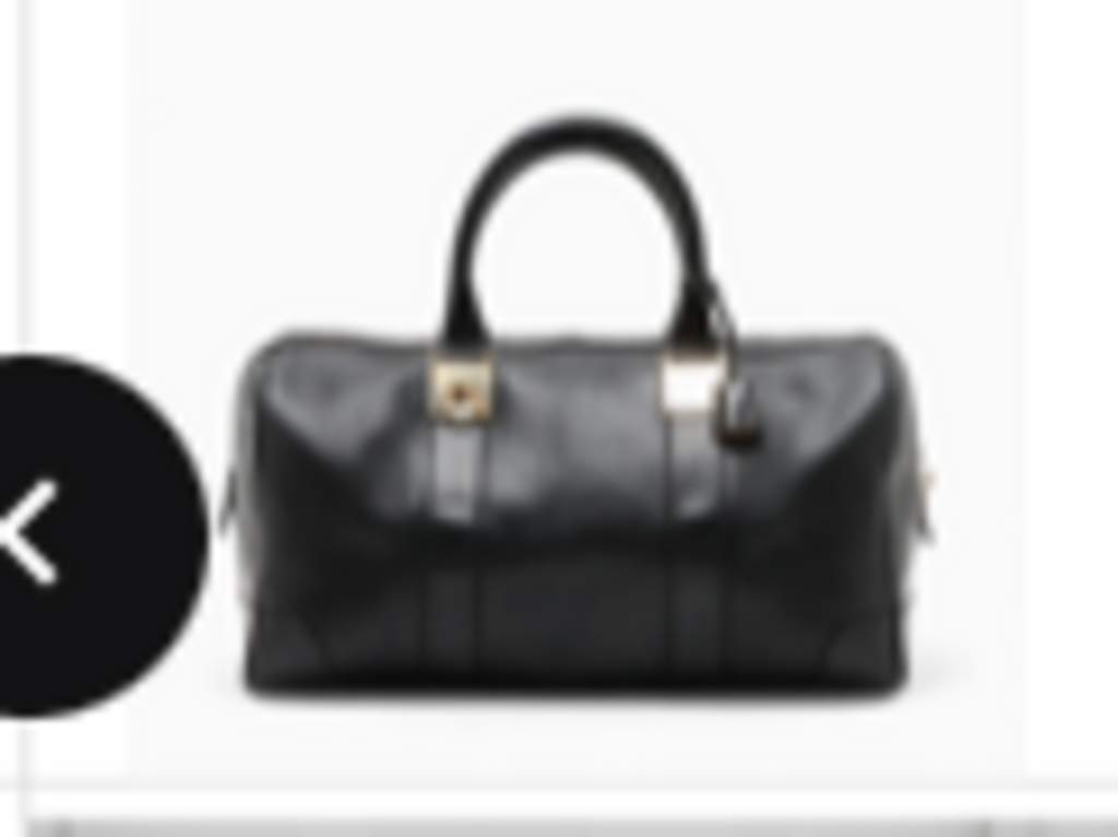 Black Leather Duffle Bag