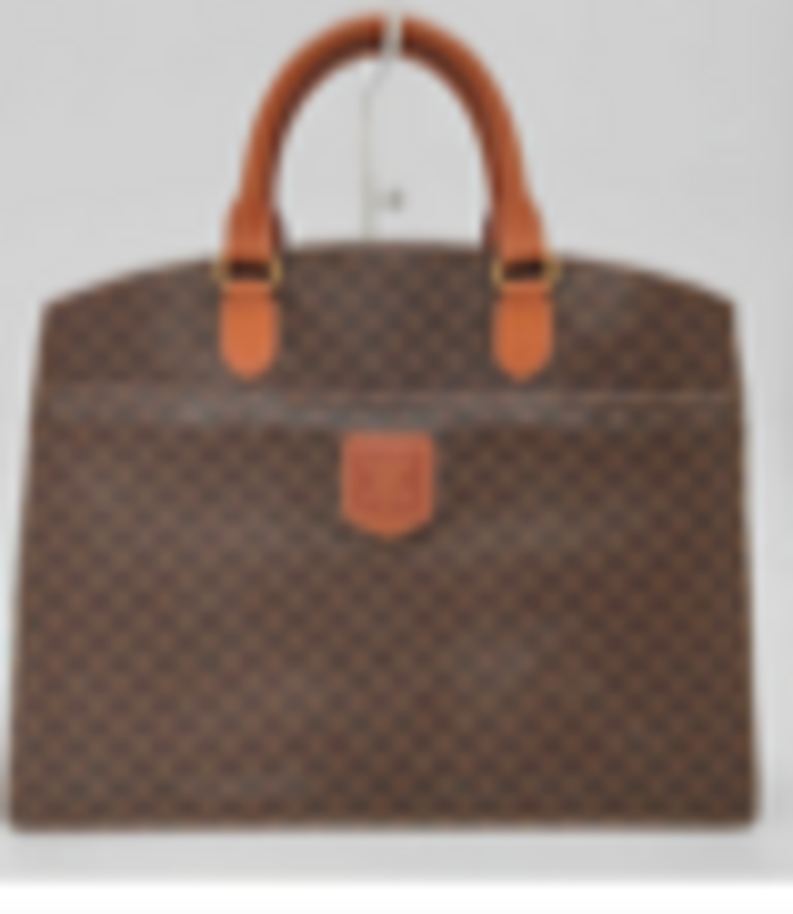 Brown Macadam Canvas Top Handle Bag